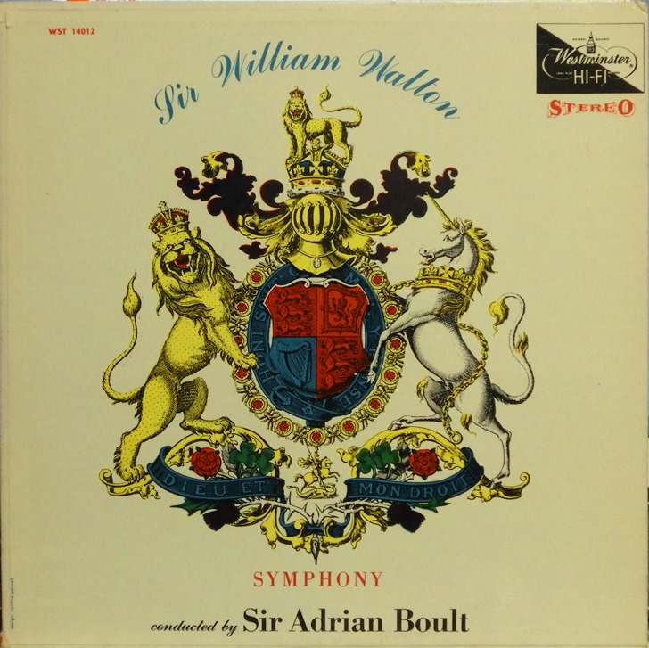 米Westminster ボールト/ウォルトン 交響曲第１番　ロンドンPO